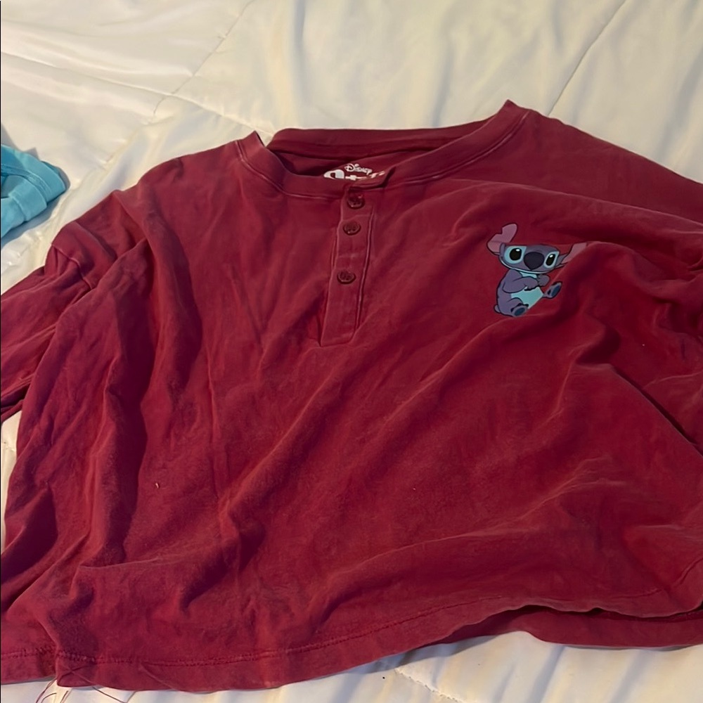 Disney Kids Red Shirt with Stitch Design